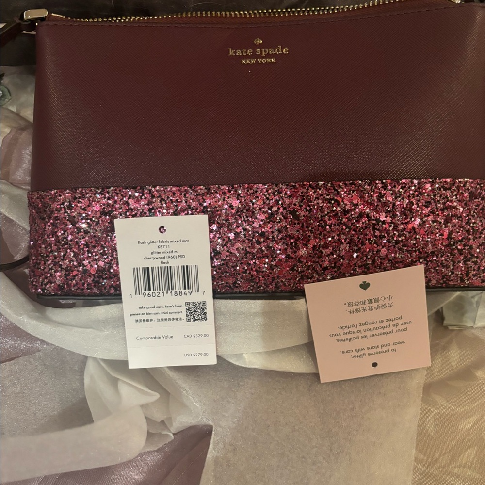 KATE SPADE GLITTER PURSE. Brand New, Tags included! NEVER USED.